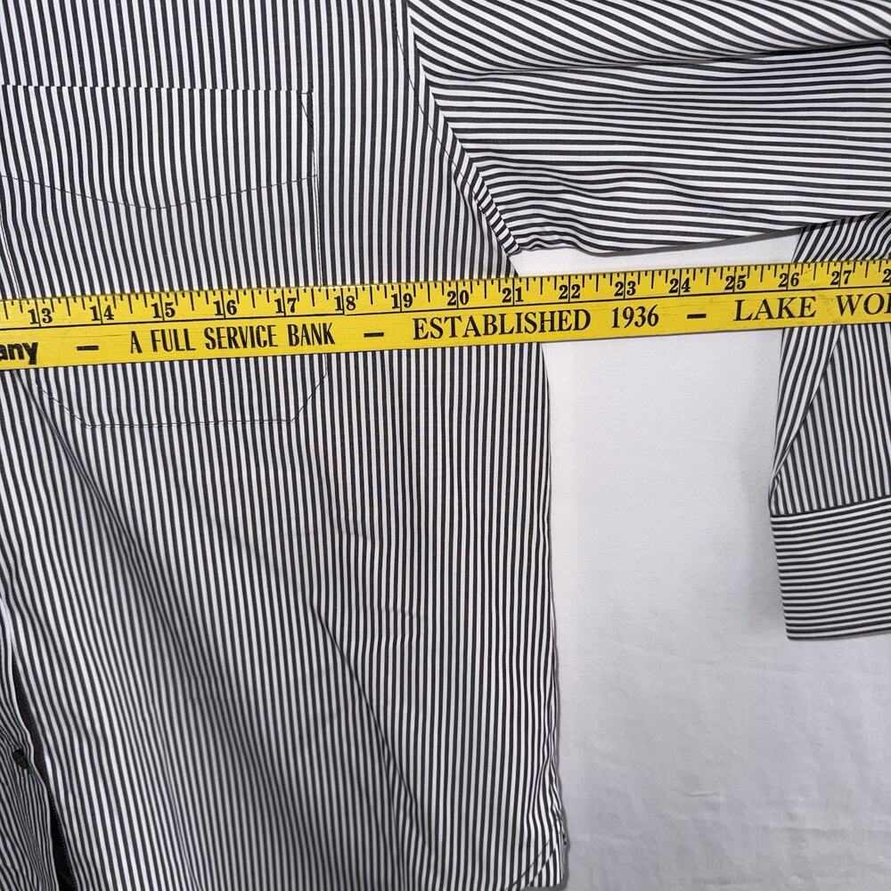 Brochu Walker Everyday Shirt Brown Flint Stripe Premium Touch Quiet Luxury Sz M - Picture 11 of 13